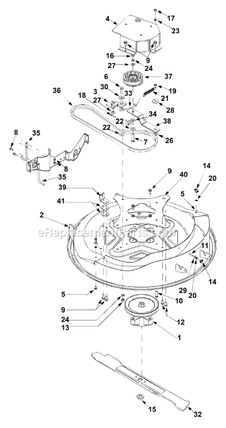 Page B Diagram and Parts List for 13A-344-700 2004 Yard Machines Lawn Tractor